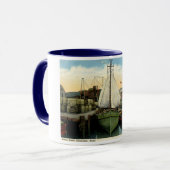 港場面、グロスターのMAのヴィンテージ マグカップ (正面左)