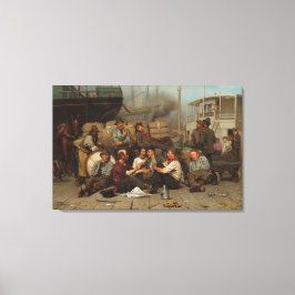 港湾労働者の正午 キャンバスプリント