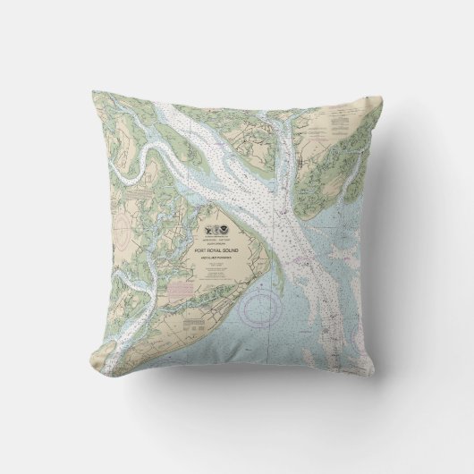 港湾王室のの音及び内陸路 クッション (正面)