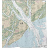 港湾王室のの音及び内陸路 シャワーカーテン (正面)