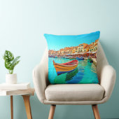 港鮮やか港地中海の港 クッション (椅子)