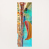 港鮮やか港地中海の港 ヨガマット (裏面)