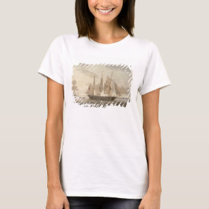 港1805年の船(キャンバスの油) Tシャツ