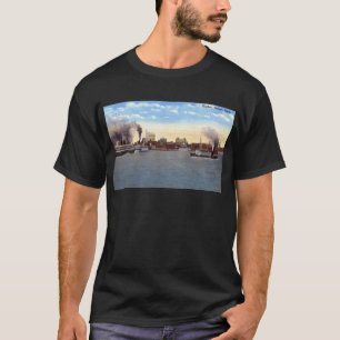 港、デトロイト、ミシガン州c1915ヴィンテージ tシャツ