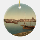 港、ボルドー、フランス セラミックオーナメント (裏面)