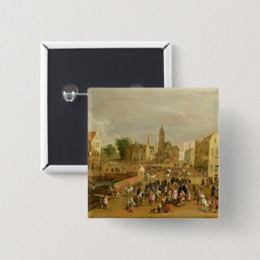 港 缶バッジ (正面&裏面)