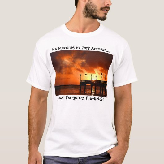 港Aransasの朝 Tシャツ (正面)