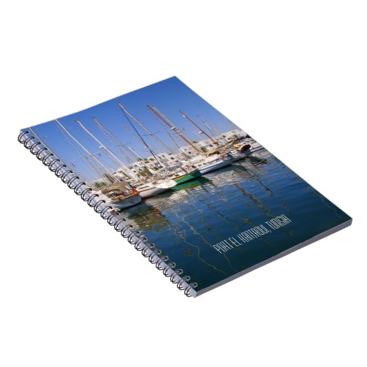 港el Kantaoui港の水辺地帯のボートチュニジア ノートブック (右側)