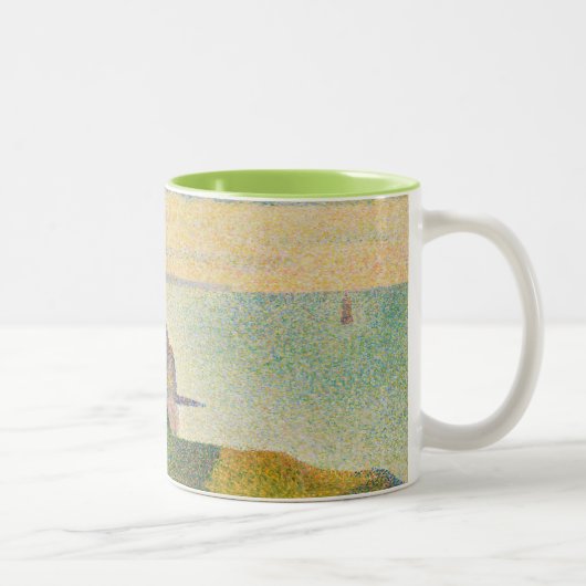 港enBessinのゲオルゲスピエールSeurat |の海景 ツートーンマグカップ (右)