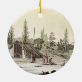 港Francesci (色の版木、銅版、版画)のLa Perouse セラミックオーナメント (裏面)