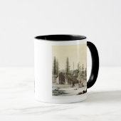 港Francesci (色の版木、銅版、版画)のLa Perouse マグカップ (正面右)