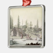 港Francesci (色の版木、銅版、版画)のLa Perouse メタルオーナメント (左)