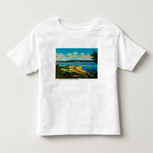 港TownsendからのWhidbyの島そしてMt.のパン屋 トドラーTシャツ (正面)