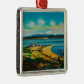 港TownsendからのWhidbyの島そしてMt.のパン屋 メタルオーナメント (右)