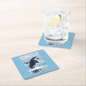 港TownsendのWashingtonOrcaの跳躍 スクエアペーパーコースター (インサイチュ)