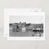 港Townsend、WAの水辺地帯の町の眺めPhotograp ポストカード (正面/裏面)