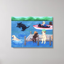 湖おもしろいラブラドール絵を描ズ
