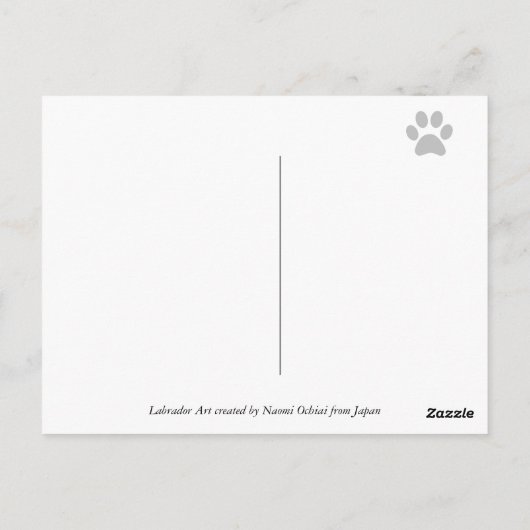 湖おもしろいラブラドール絵を描ズ ポストカード (裏面)