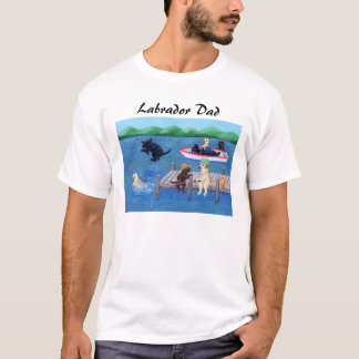 湖おもしろいラブラドール絵を描ズ Tシャツ