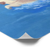 湖おもしろいラブラドール ポスター (角)