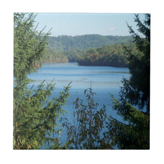 湖および木 タイル