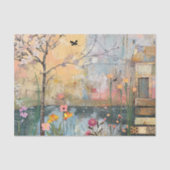 湖お洒落上の家のデコペ芸術的ージ 薄葉紙 (正面)