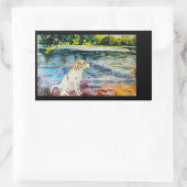 湖からこんにちは 長方形シール (バッグ)