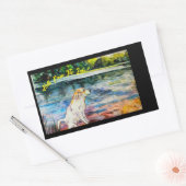 湖からこんにちは 長方形シール (封筒)