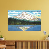 湖からのマウンテンビ失ったュー キャンバスプリント (インサイチュ (リビング))