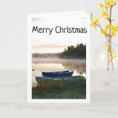 ****湖からの聖降誕祭お目出度う**** カード (黄色い花)