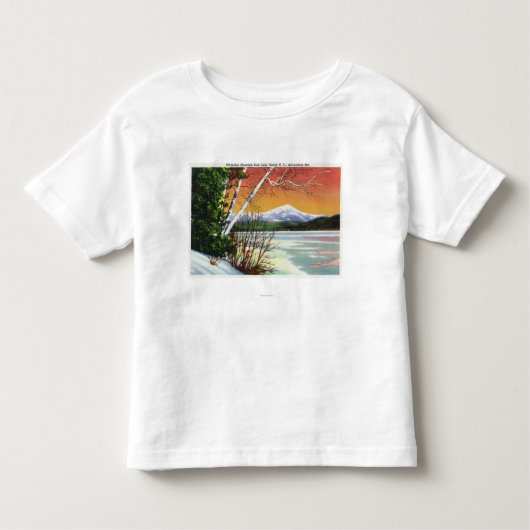 湖からのWhiteface山の眺め トドラーTシャツ (正面)