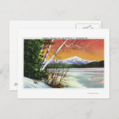 湖からホワイトフェイス山の景色 ポストカード (正面/裏面)