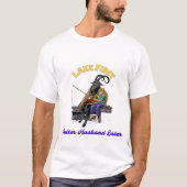 湖が先。夫は後から。釣りキチ Tシャツ (正面)
