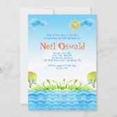 湖でのお誘い 招待状 (正面)