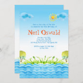 湖でのお誘い 招待状 (正面/裏面)