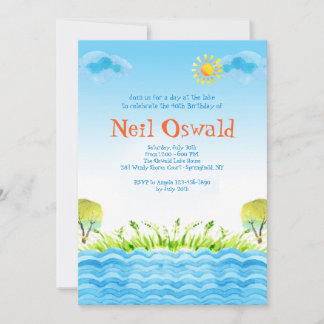 湖でのお誘い 招待状