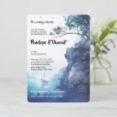 湖でのウェディング・ウォーターカラー招待状 招待状 (スタンド正面)