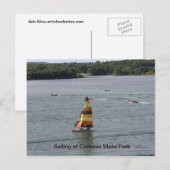 湖でのセーリング ポストカード (正面/裏面)