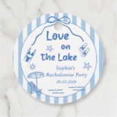 湖でのラブ・バチェロレッテ・パーティー フェイバータグ (裏面)