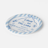 湖でのラブ・バチェロレッテ・パーティー ペーパープレート (アングル)