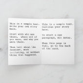 湖での冒険 ミニ回顧録テンプレート カード (内部)