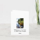 「湖での反射」 カード (裏面)