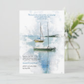 湖での帆遊びの招待状 招待状 (スタンド正面)