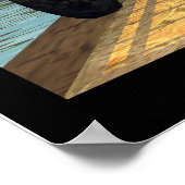 湖での瞑想 ポスター (角)