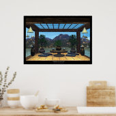 湖での瞑想 ポスター (キッチン)