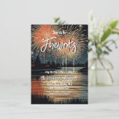 湖での花火パーティー 招待状 (スタンド正面)