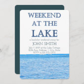 湖での週末の独身パーティー招待状 招待状 (正面/裏面)
