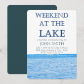 湖での週末独身パーティー招待状 招待状 (正面/裏面)
