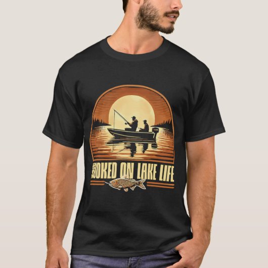 湖での釣り Tシャツ (正面)
