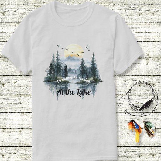 湖での釣り Tシャツ Tシャツ